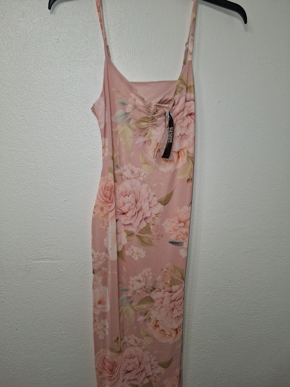 Womens NWT'S Madden  NYCFloral Pink Slip Dress with Spaghetti Straps Size M 8-10